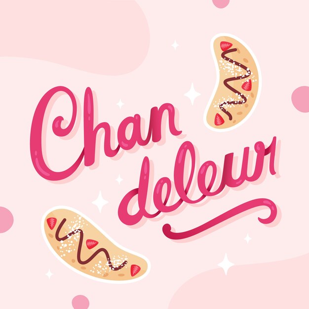 Letras de chandeleur planas