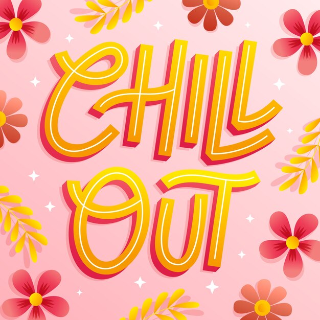 Letras chill out degradadas