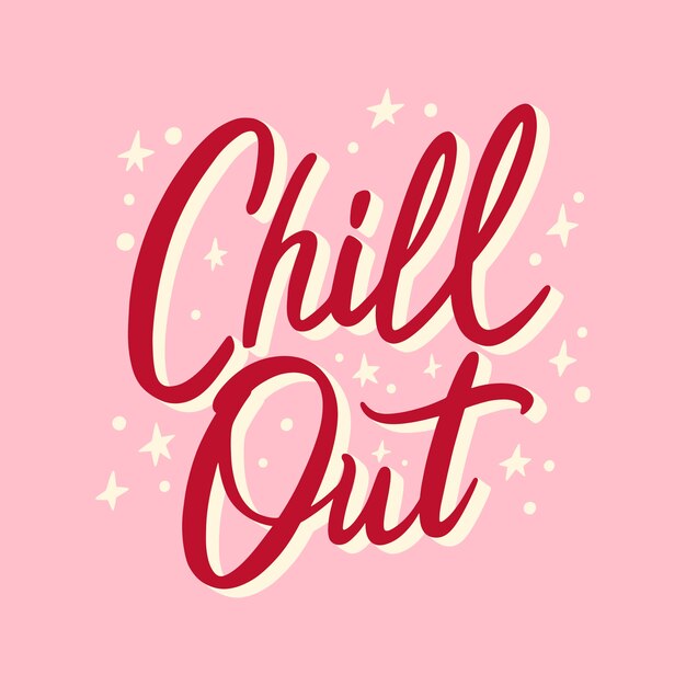 Letras chill out dibujadas a mano