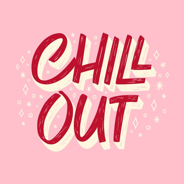 Letras chill out dibujadas a mano