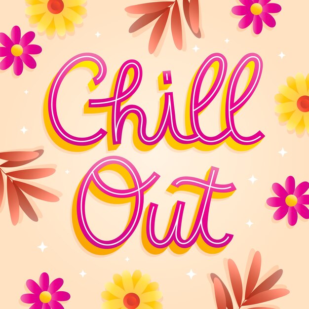 Letras chill out dibujadas a mano
