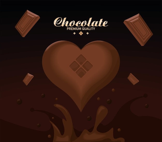 Letras de chocolate con corazón