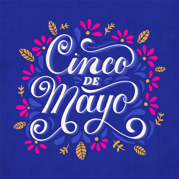 Vector gratuito letras de cinco de mayo