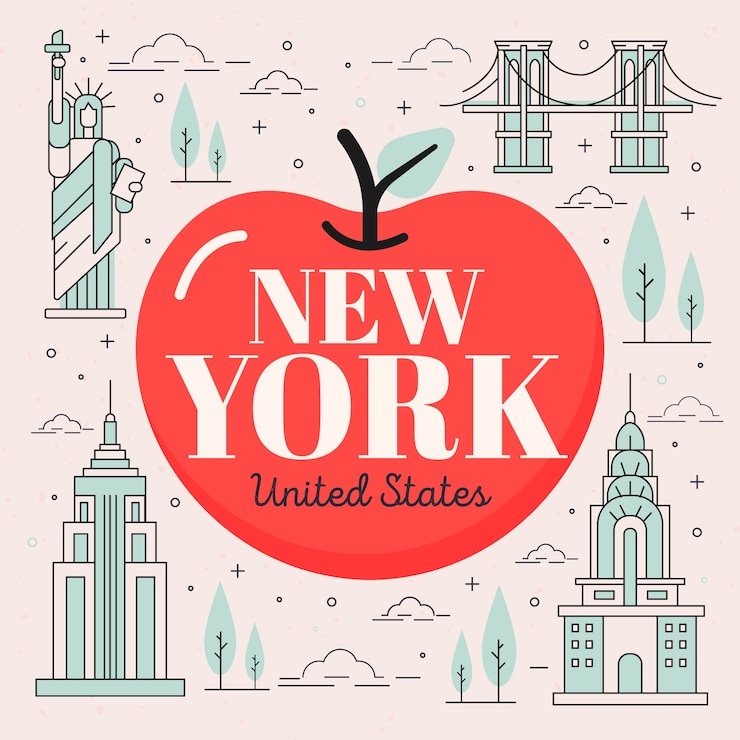 Vector gratuito letras de la ciudad de nueva york