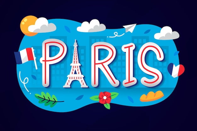 Letras de la ciudad con la palabra paris