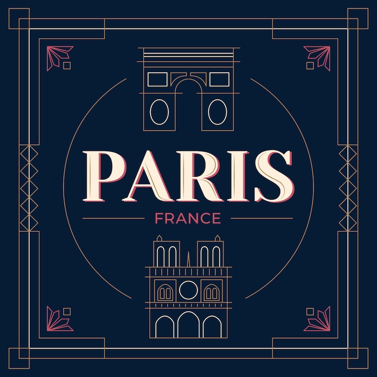 Vector gratuito letras de la ciudad de parís