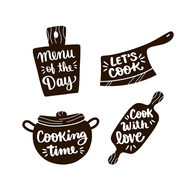 Letras de cocina dibujadas a mano