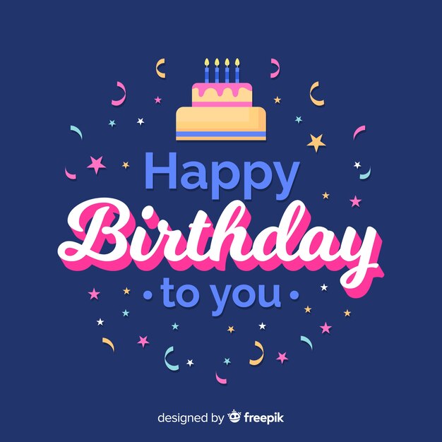 Letras coloridas de feliz cumpleaños