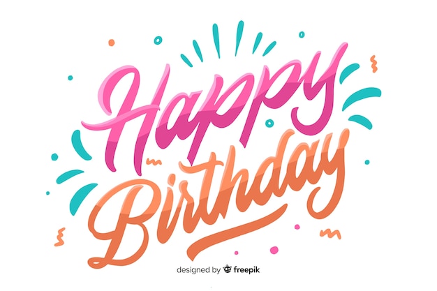 Vector gratuito letras coloridas de feliz cumpleaños