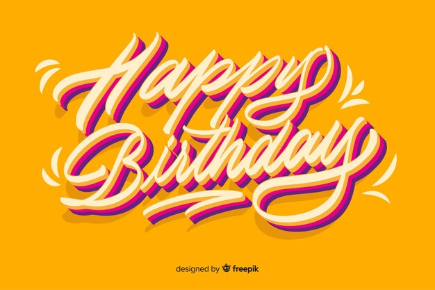 Letras coloridas de feliz cumpleaños
