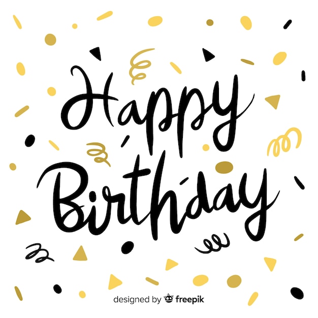 Letras coloridas de feliz cumpleaños