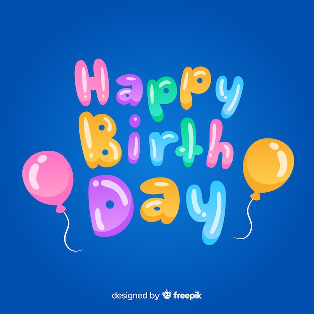 Letras coloridas de feliz cumpleaños