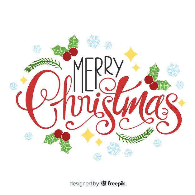 Letras coloridas de feliz Navidad
