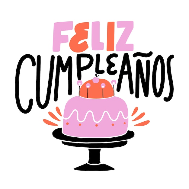 Letras de concepto de feliz cumpleaños