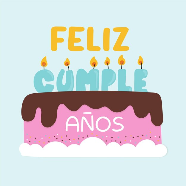 Letras de concepto de feliz cumpleaños