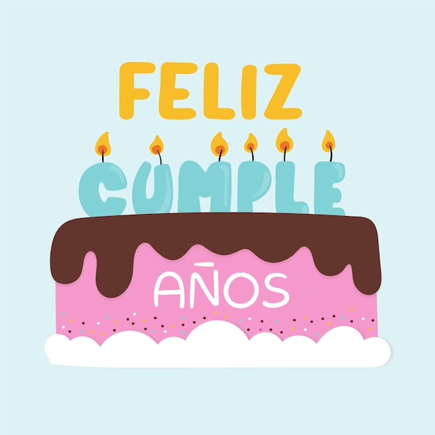 Letras de concepto de feliz cumpleaños