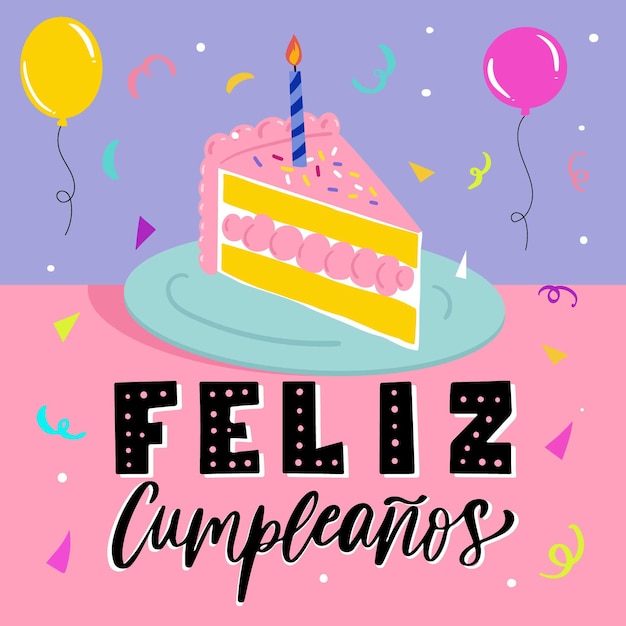 Letras de concepto de feliz cumpleaños