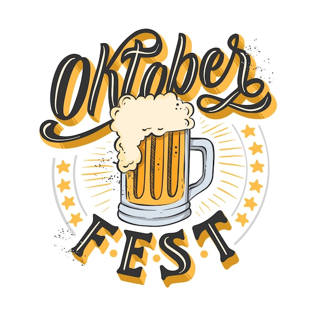 Vector gratuito letras creativas del evento oktoberfest