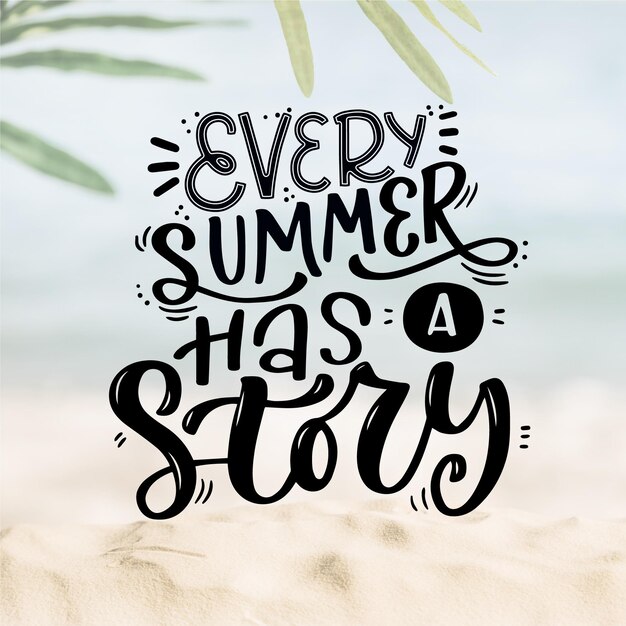 Letras creativas de verano con foto