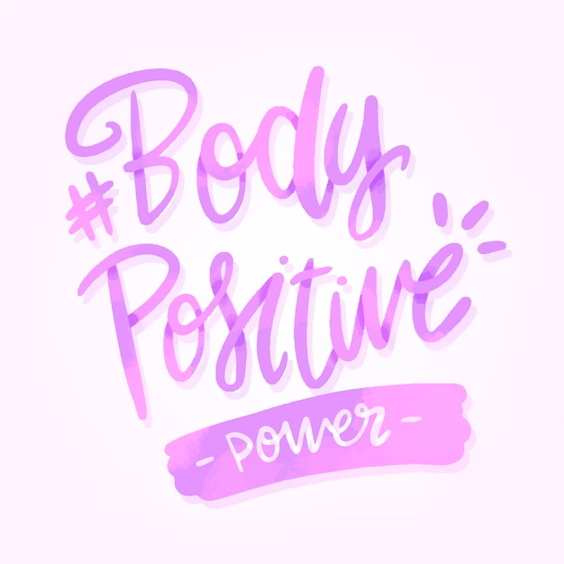 Vector gratuito letras cuerpo positivo