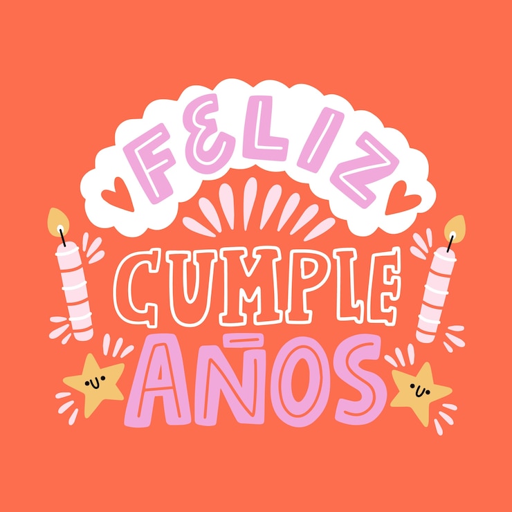 Vector gratuito letras de cumpleaños de diseño plano