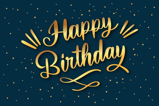 Letras de cumpleaños doradas