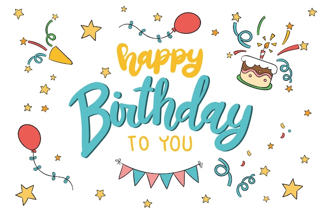 Vector gratuito letras de cumpleaños