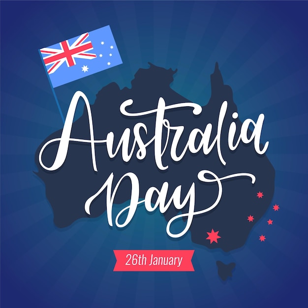 Vector gratuito letras del día de australia