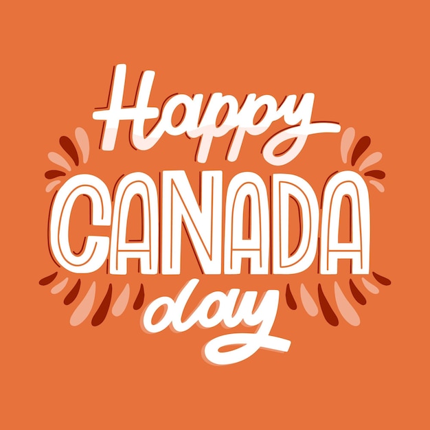 Vector gratuito letras del día de canadá