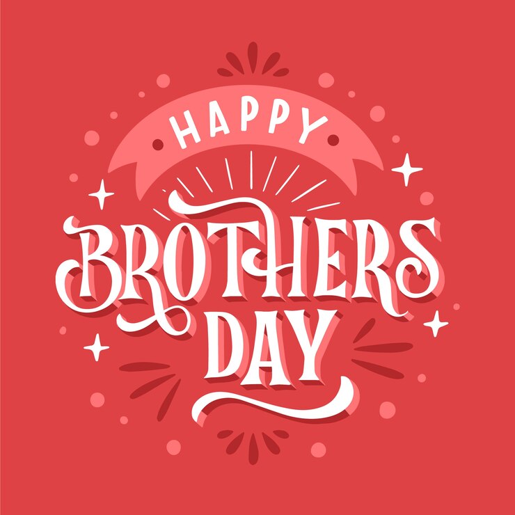 Vector gratuito letras del día de los hermanos dibujadas a mano