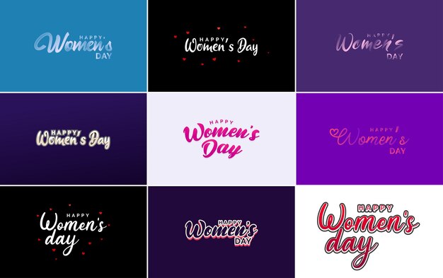 Letras del Día Internacional de la Mujer con una forma de amor adecuada para usar en tarjetas, invitaciones, pancartas, carteles, postales, pegatinas y publicaciones en redes sociales