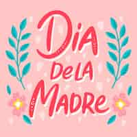 Vector gratuito letras del día de la madre dibujadas a mano en español