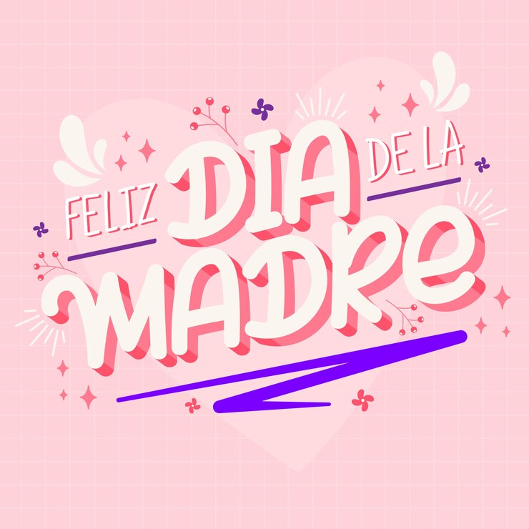 Vector gratuito letras del día de la madre dibujadas a mano en español