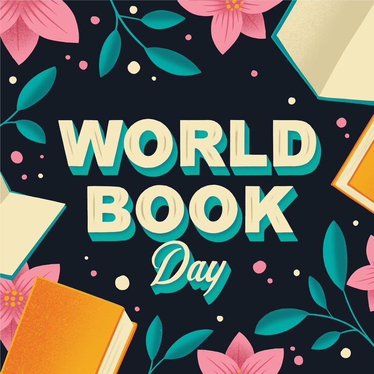 Vector gratuito letras del día mundial del libro dibujadas a mano