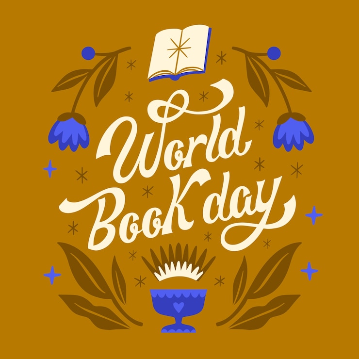 Vector gratuito letras dibujadas a mano para el día mundial del libro