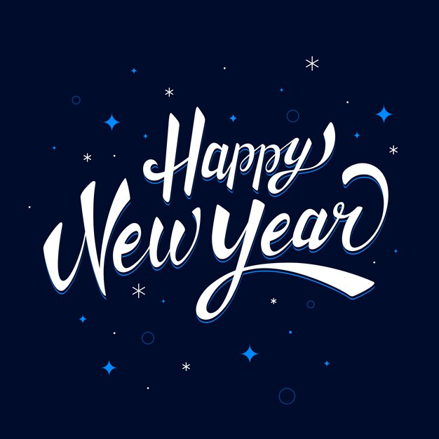 Letras feliz año nuevo 2020 fondo