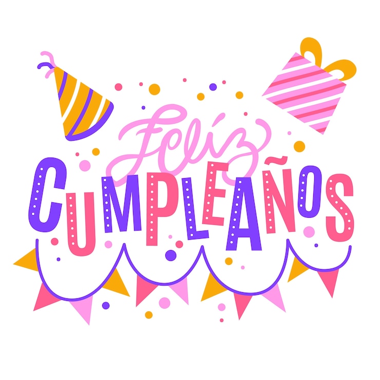 Vector gratuito letras de feliz cumpleaños de colores