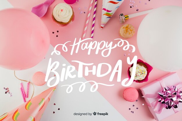 Letras de feliz cumpleaños con foto