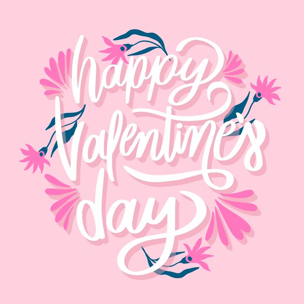 Vector gratuito letras de feliz día de san valentín