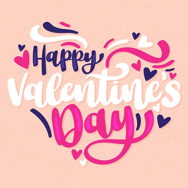 Vector gratuito letras de feliz día de san valentín