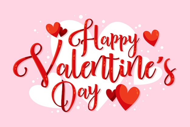 Vector gratuito letras de feliz día de san valentín