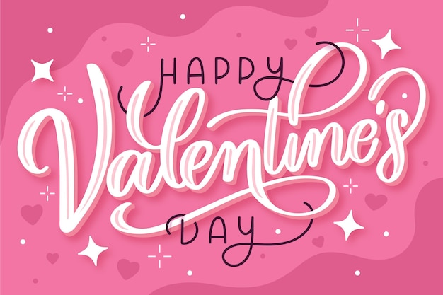 Vector gratuito letras de feliz dia de san valentin