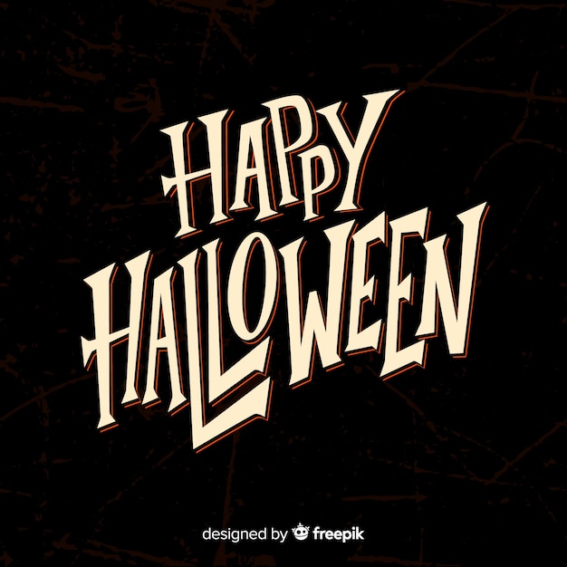 Letras de feliz halloween negro