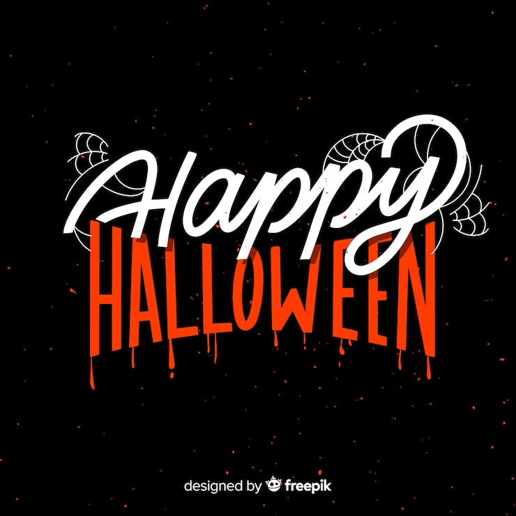 Vector gratuito las letras de feliz halloween