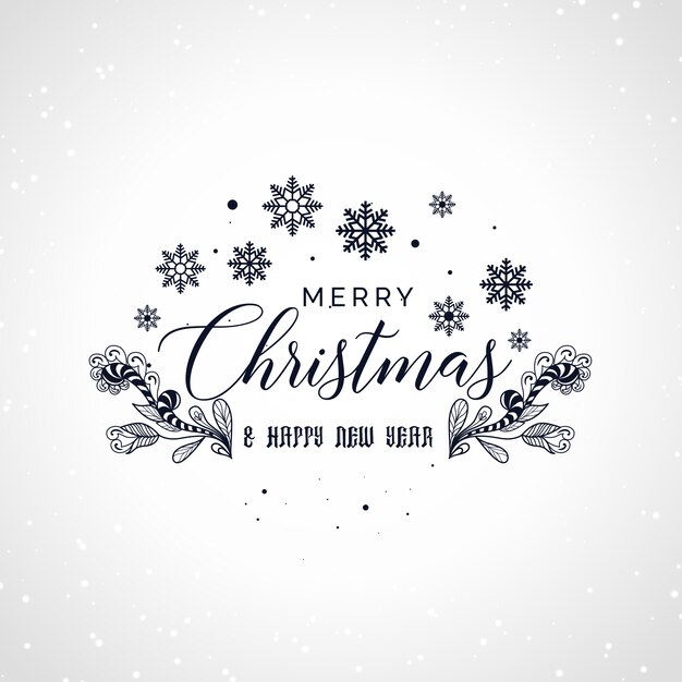 Letras de feliz Navidad con diseño decorativo