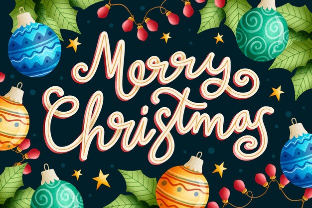Letras de feliz navidad en el fondo del festival