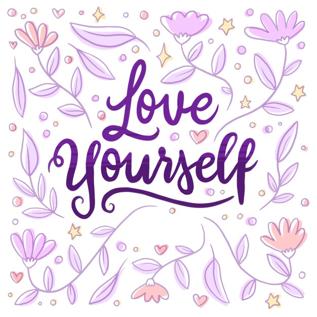 Letras flores amor propio