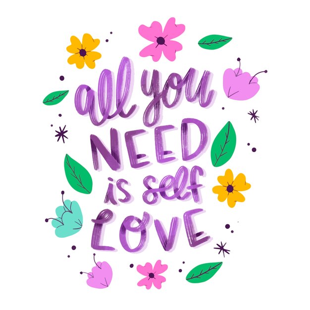 Letras flores amor propio