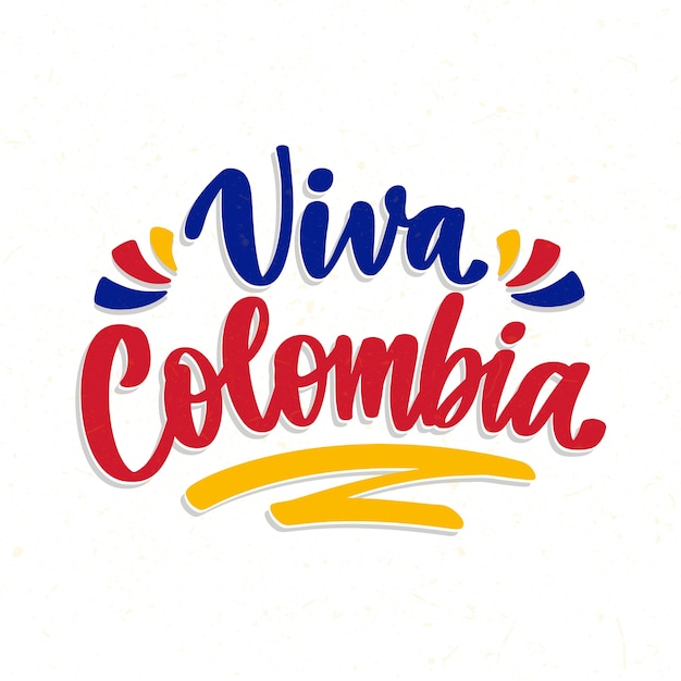 Letras de frases colombianas dibujadas a mano