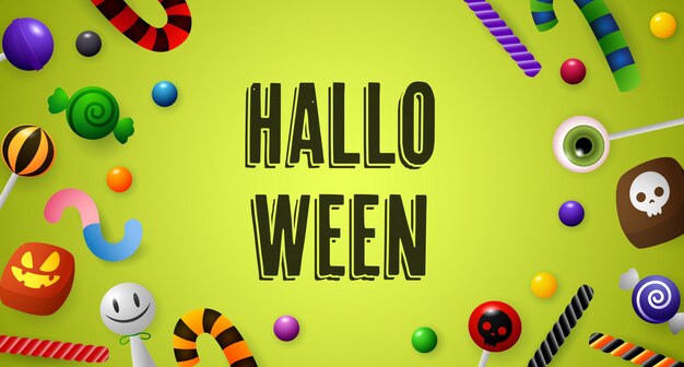 Letras de Halloween con confitería